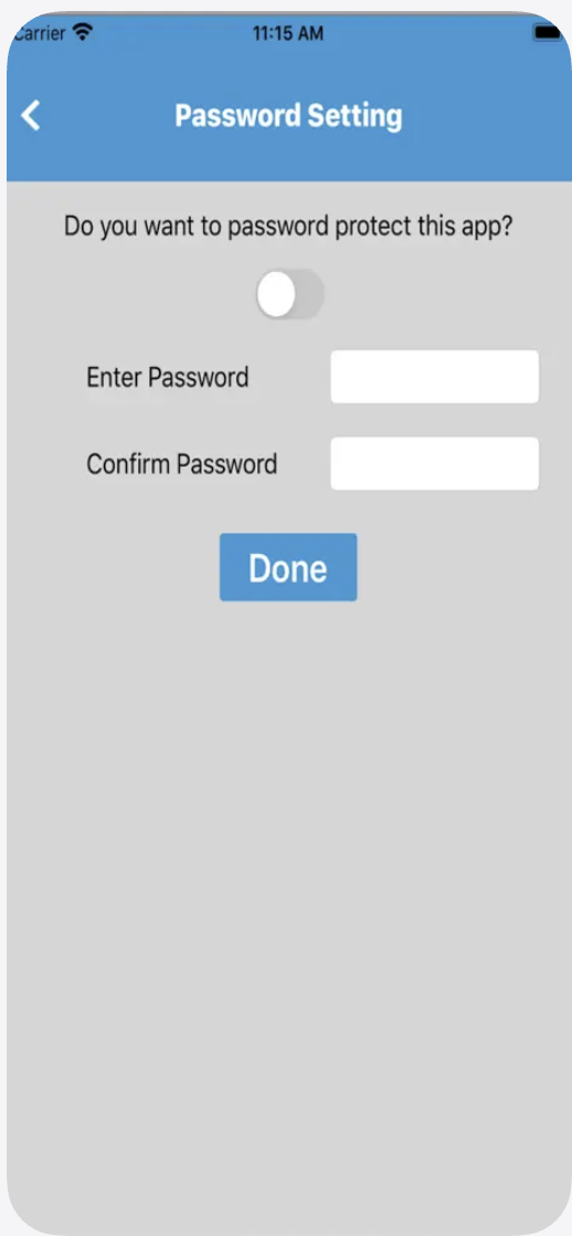 Password Entry Screenshot